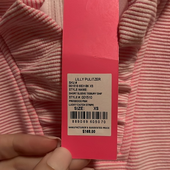 Pink and white striped ruffle dress BNWT - Picture 3 of 6